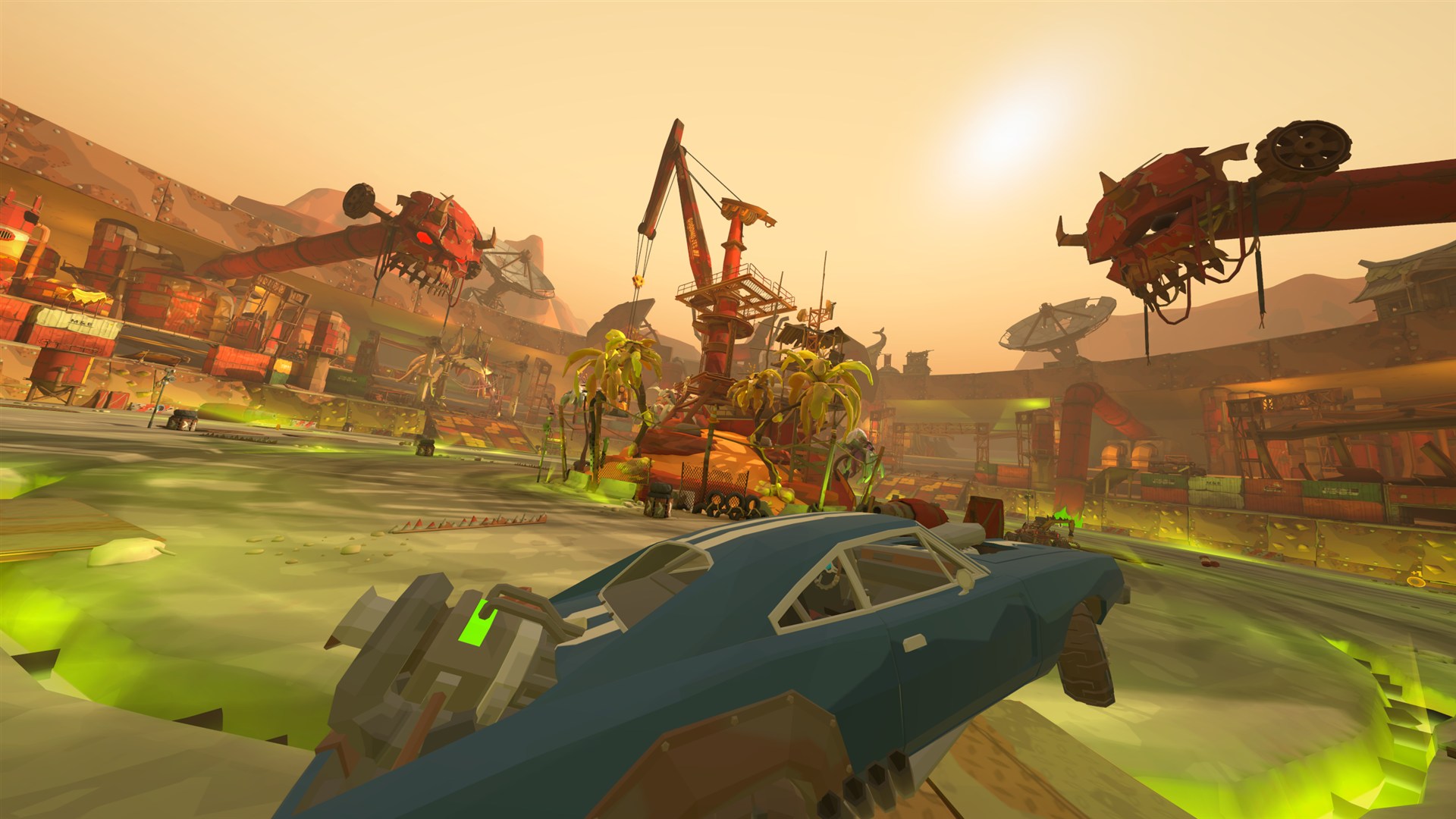 Car Crash Arena vehicle crossing the toxic arena