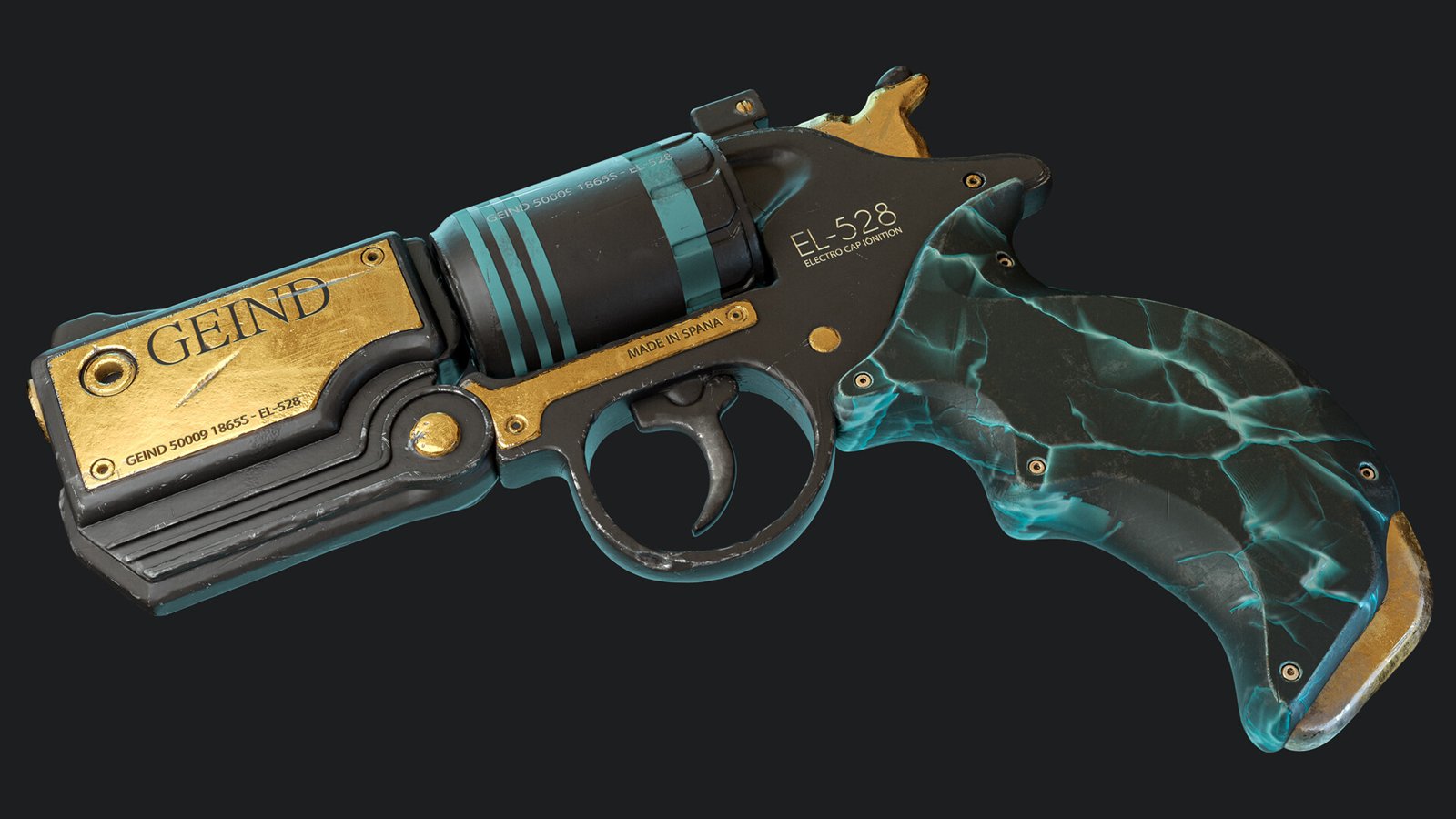 Detailed science fiction weapon model