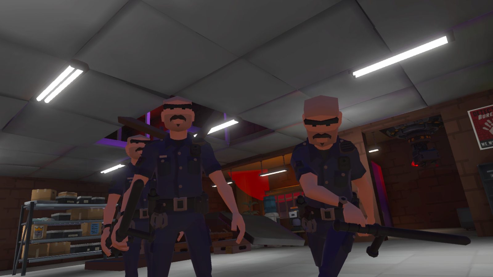 I'm Prisoner guards confronting the player