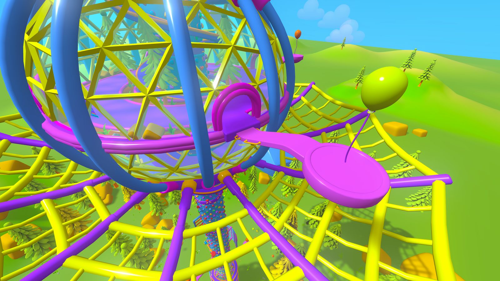 Infinity Climb high orbit path and balloon platform